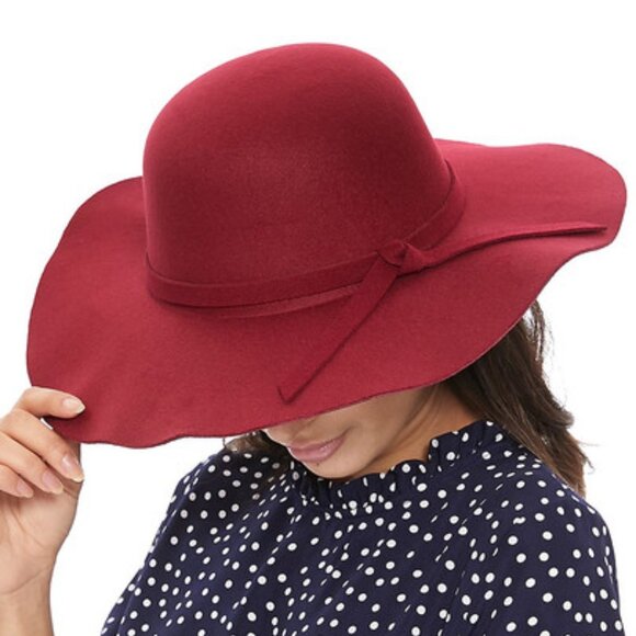Hat Floppy Dressy W/ Bow Knot- Cabernet/ Burgundy/ Maroon - NWT - Picture 4 of 11
